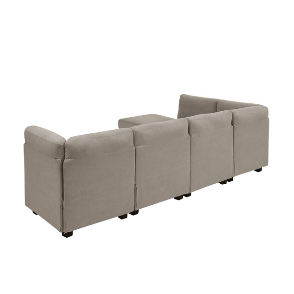 Mercury Row® Roeder 6 Piece Upholstered Sectional & Reviews Wayfair